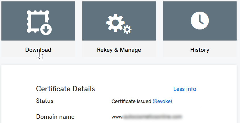 Godaddy Rekey Certificate